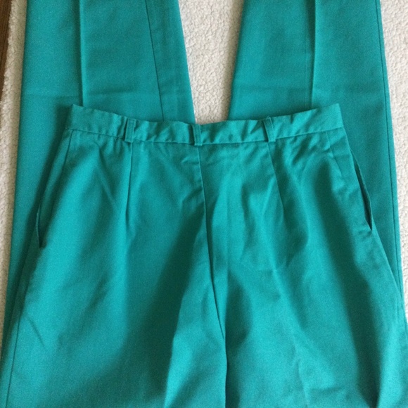 Vintage Southern Lady Teal/Turquoise/Green High Rise Pants - Sz 11/12 - Picture 9 of 12